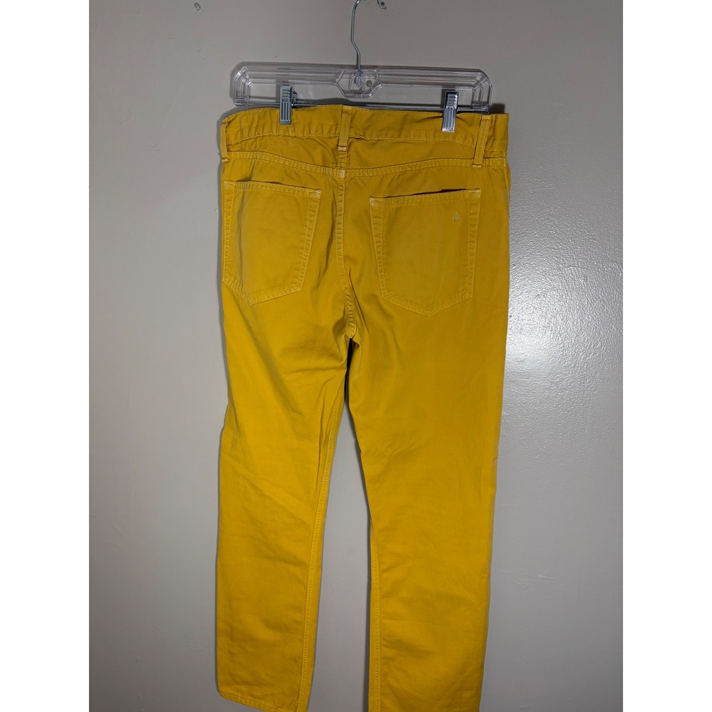 Rag & Bone RB 15X Slim Straight Pants Mens 31 Mustard Yellow Cotton Chinos USA - Picture 2 of 9